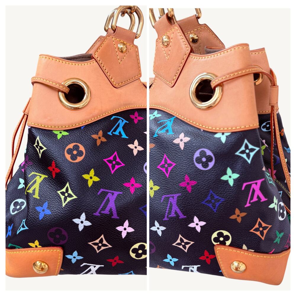 Louis Vuitton x Takashi Murakami Multicolore Ursula GM Noir Bag 2008 Rare - Picture 15 of 16